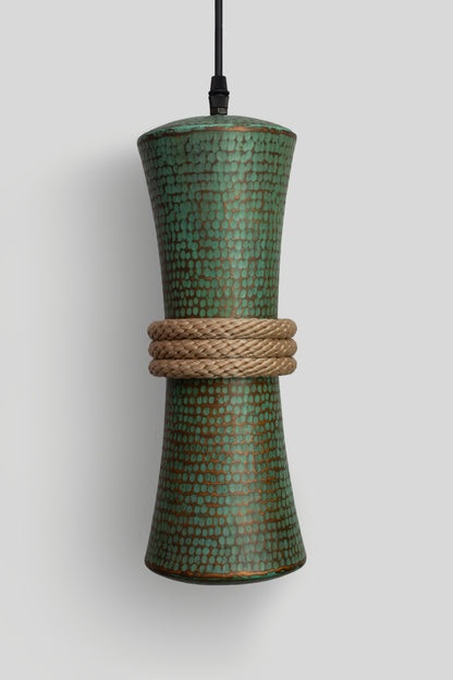 TOZI - LÁMPARA COLGANTE DE COBRE PATINA JADE