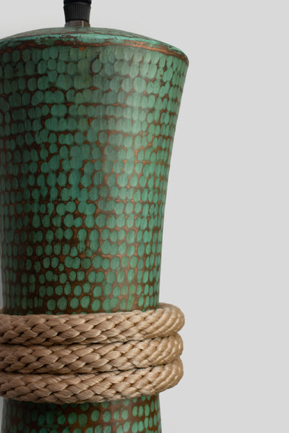 TOZI - LÁMPARA COLGANTE DE COBRE PATINA JADE