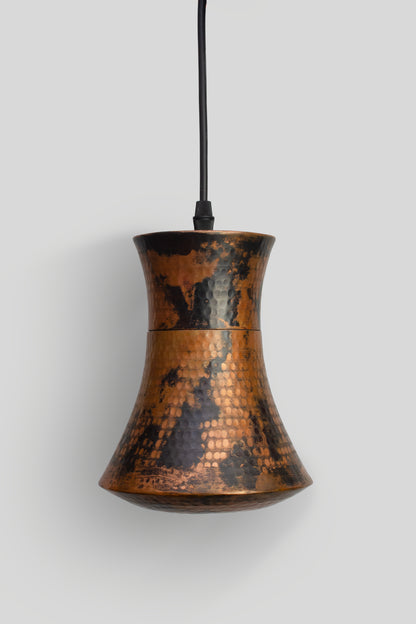 TANU - LÁMPARA COLGANTE DE COBRE NATURAL MANCHADO