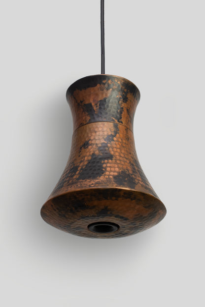 TANU - LÁMPARA COLGANTE DE COBRE NATURAL MANCHADO