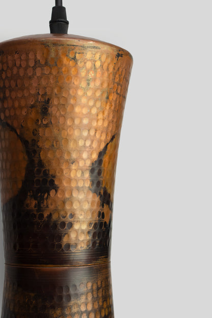 TOZI - LÁMPARA COLGANTE DE COBRE NATURAL MANCHADO