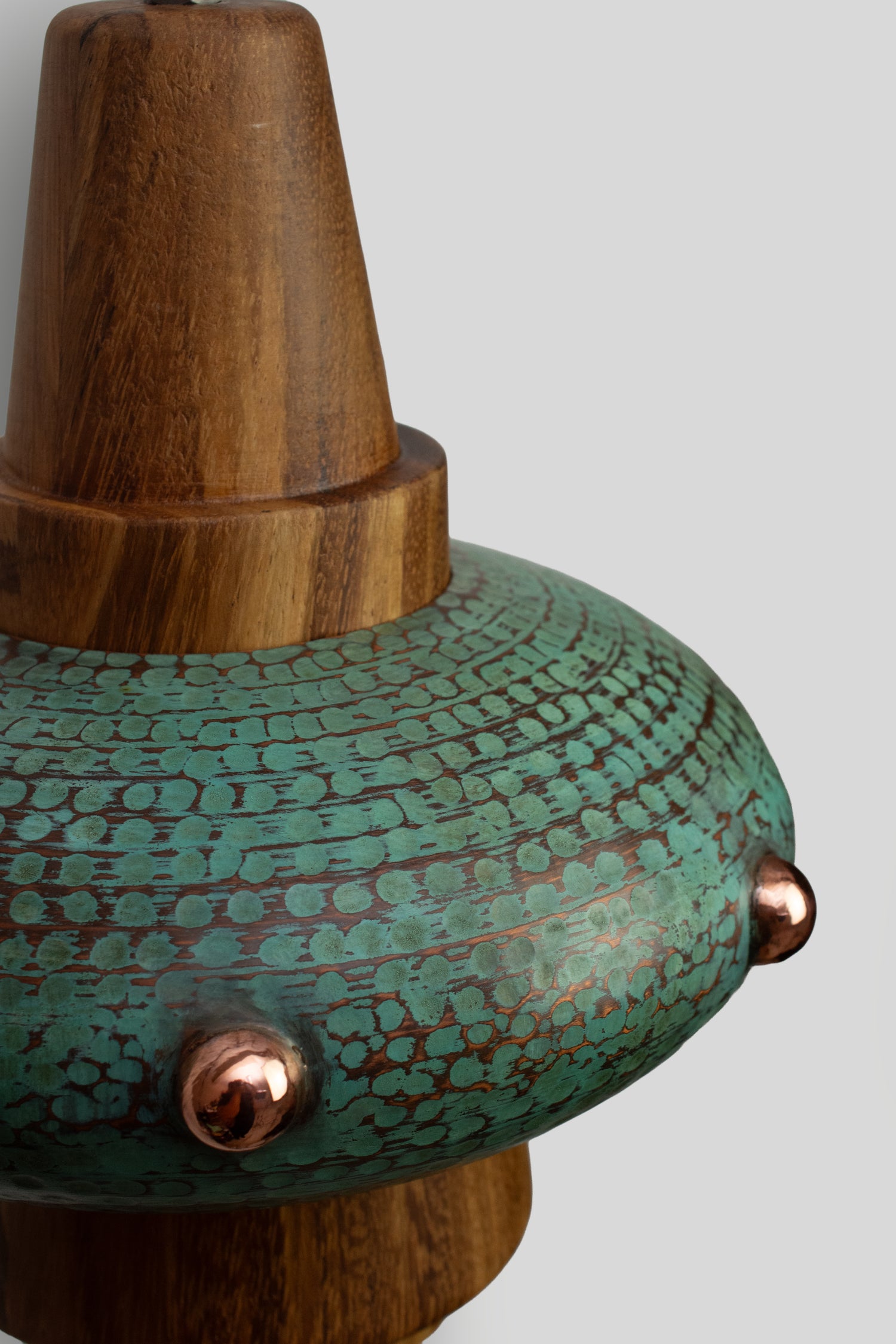 METL - LÁMPARA COLGANTE DE COBRE Y PAROTA