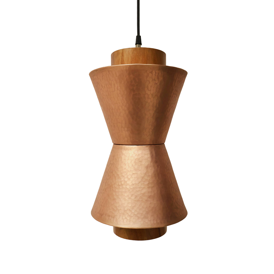 LUUMA - LÁMPARA COLGANTE DE COBRE Y PAROTA