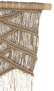 METZA  - TAPIZ DE MACRAMÉ CON YUTE Y ALGODÓN