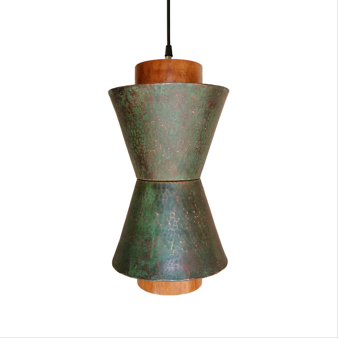 LUUMA - LÁMPARA COLGANTE DE COBRE Y PAROTA