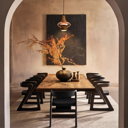 METL - LÁMPARA COLGANTE DE COBRE Y PAROTA