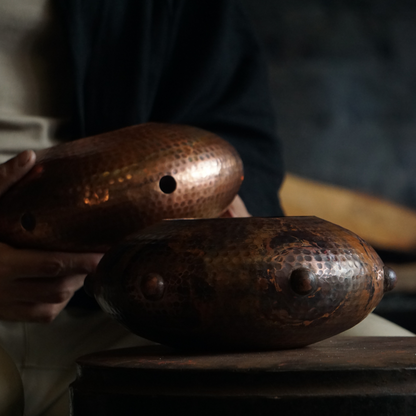 METL - LÁMPARA COLGANTE DE COBRE Y PAROTA