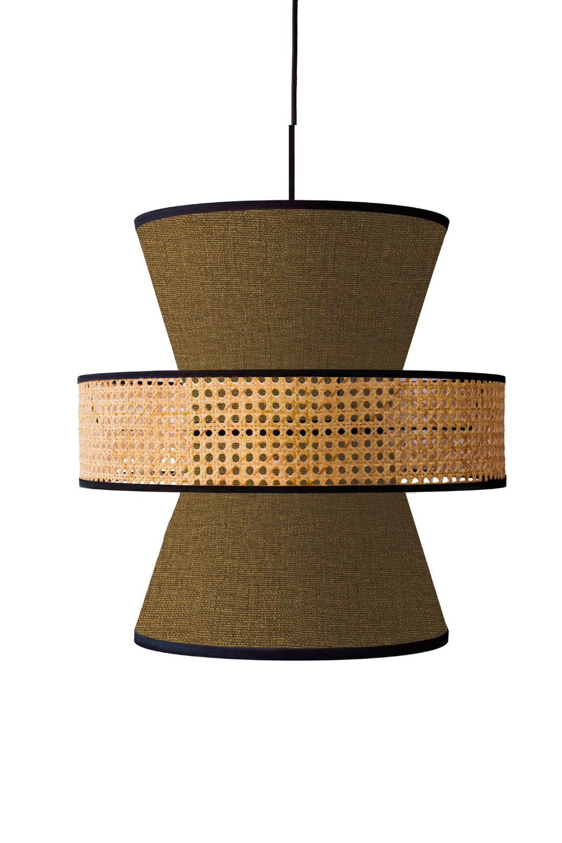 MAKSKUT - LÁMPARA COLGANTE DE BEJUCO & TEXTIL