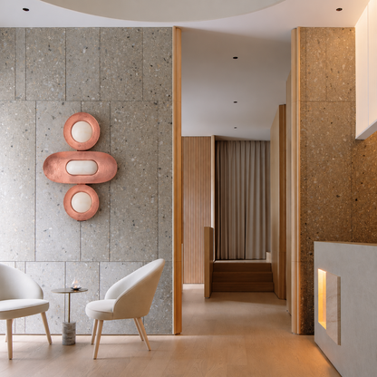 SAYAB - LÁMPARA DE PARED DE  COBRE Y ÓNIX