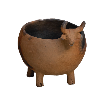 TORO -  MACETA DE BARRO