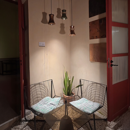 TANU - LÁMPARA COLGANTE DE COBRE BRILLANTE NATURAL