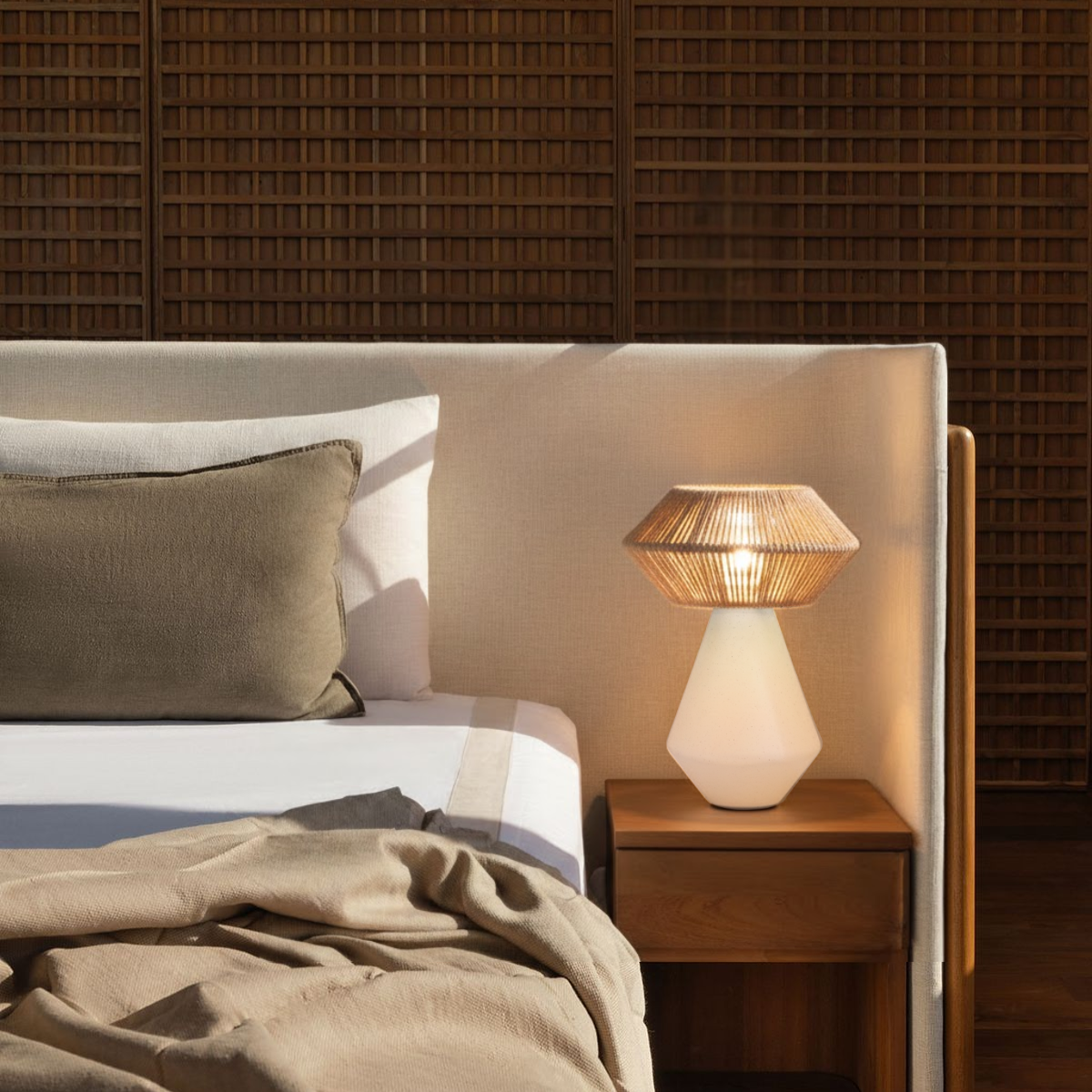 TONAL - LÁMPARA DE MESA DE CERÁMICA Y CORDÓN CRAFT