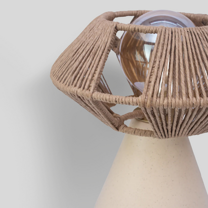 TONAL - LÁMPARA DE MESA DE CERÁMICA Y CORDÓN CRAFT