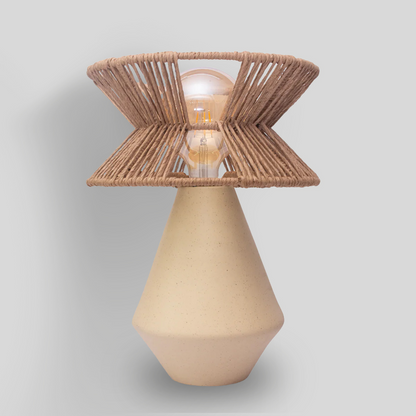 YOLIA - LÁMPARA DE MESA DE CERÁMICA Y CORDÓN CRAFT