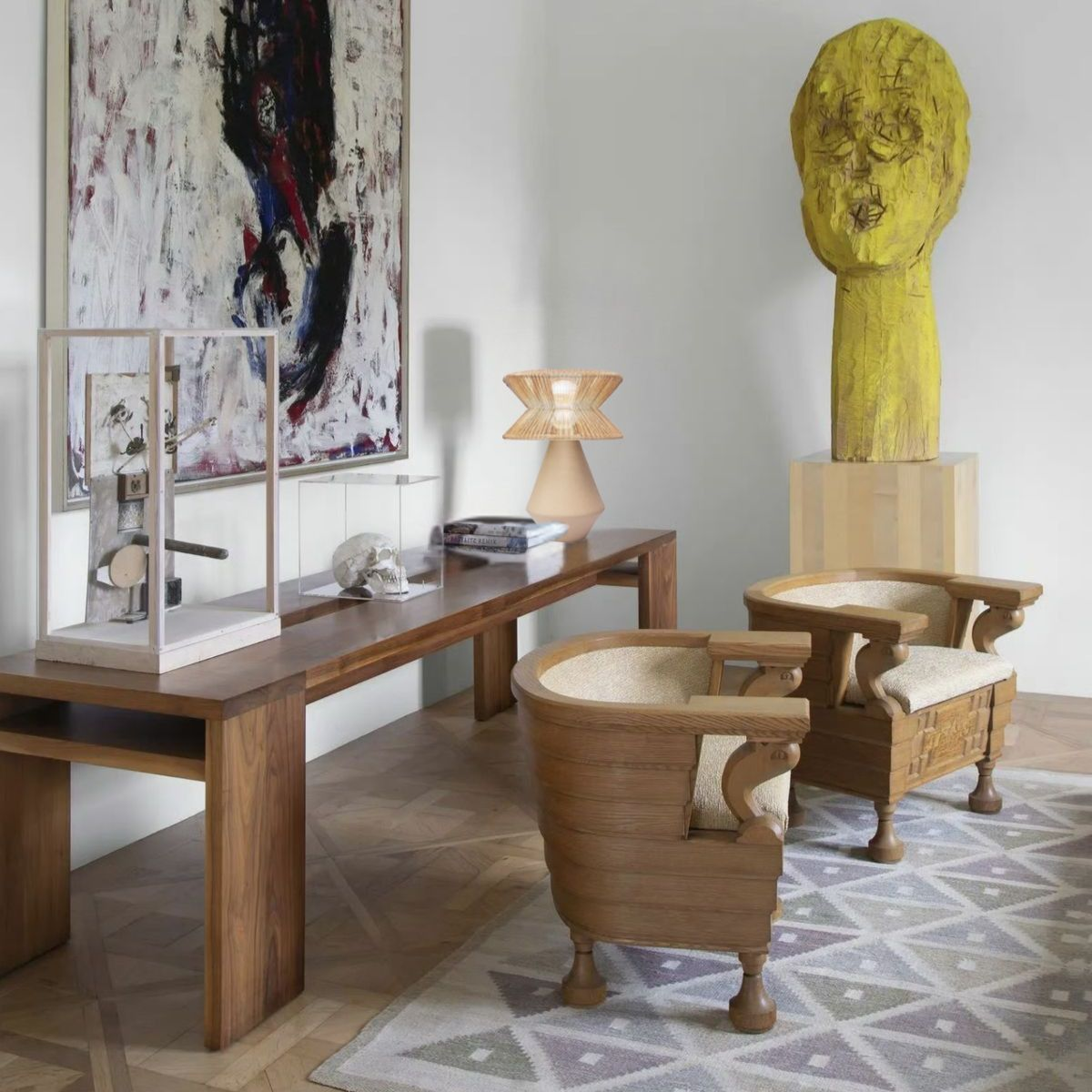 YOLIA - LÁMPARA DE MESA DE CERÁMICA Y CORDÓN CRAFT