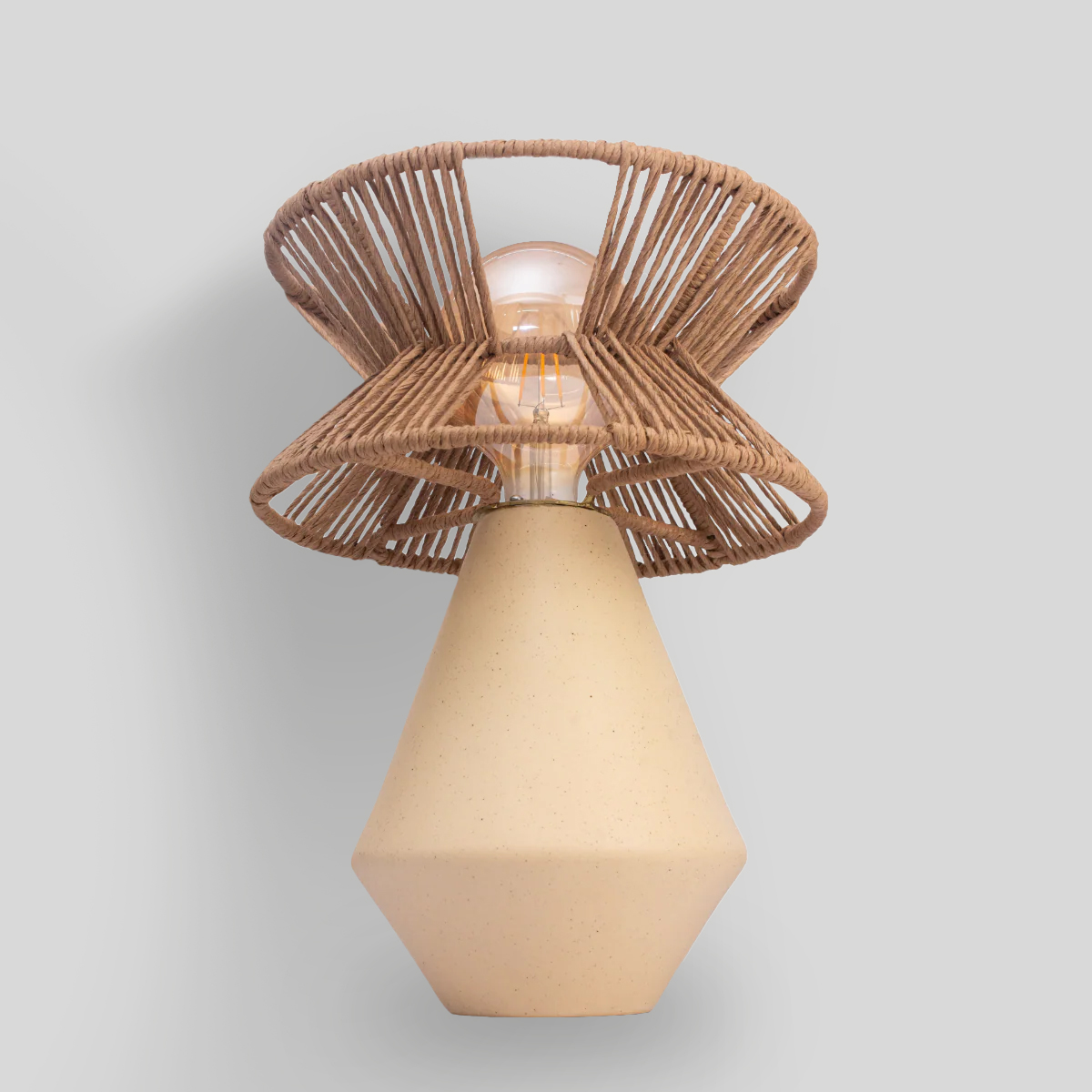 YOLIA - LÁMPARA DE MESA DE CERÁMICA Y CORDÓN CRAFT