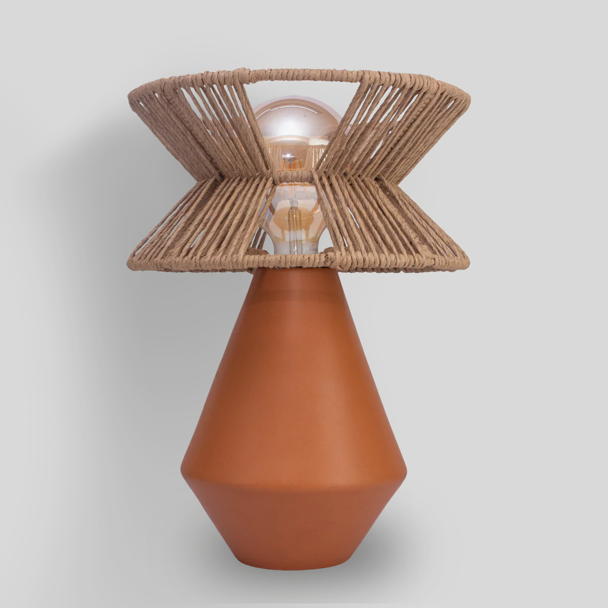 YOLIA - LÁMPARA DE MESA DE CERÁMICA Y CORDÓN CRAFT