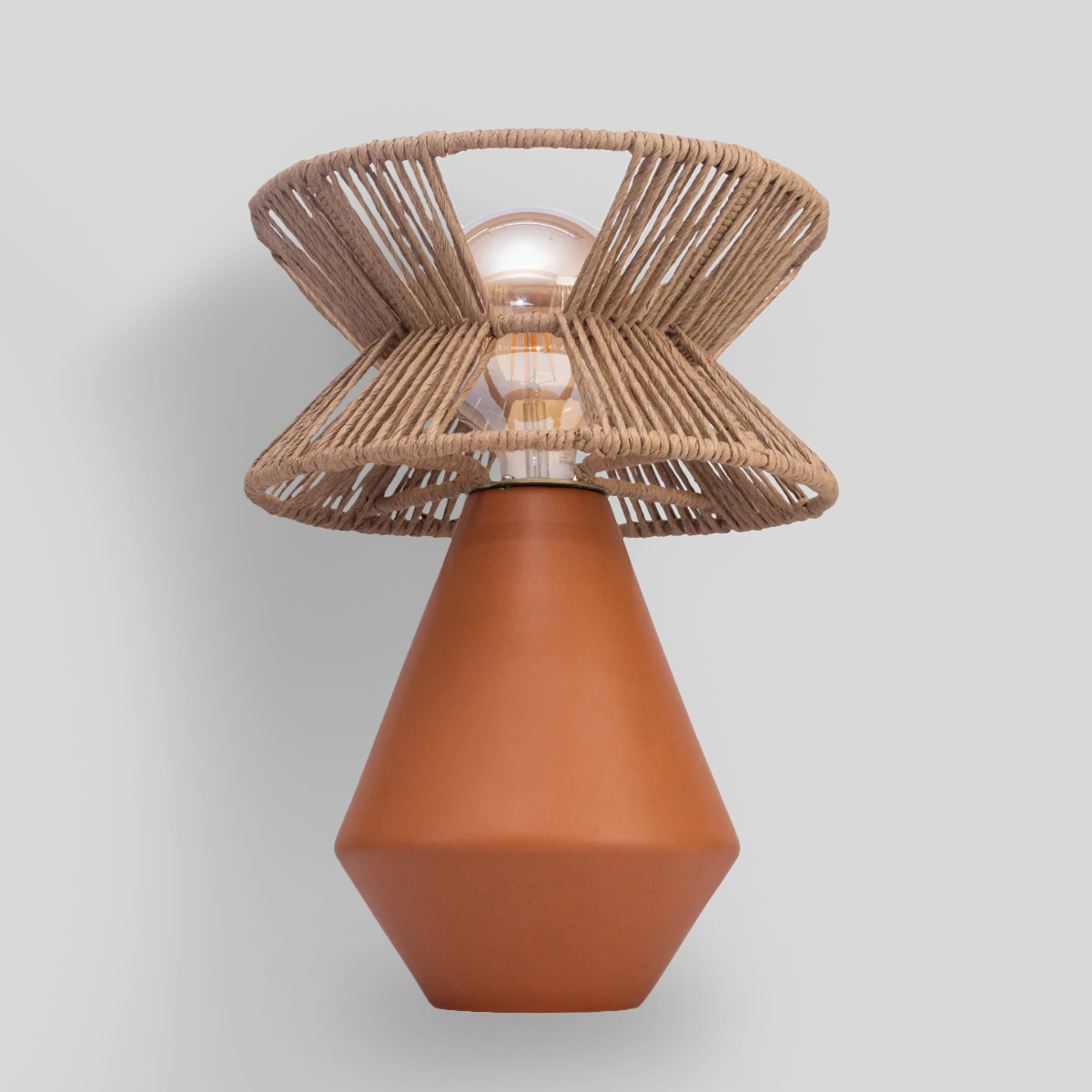 YOLIA - LÁMPARA DE MESA DE CERÁMICA Y CORDÓN CRAFT