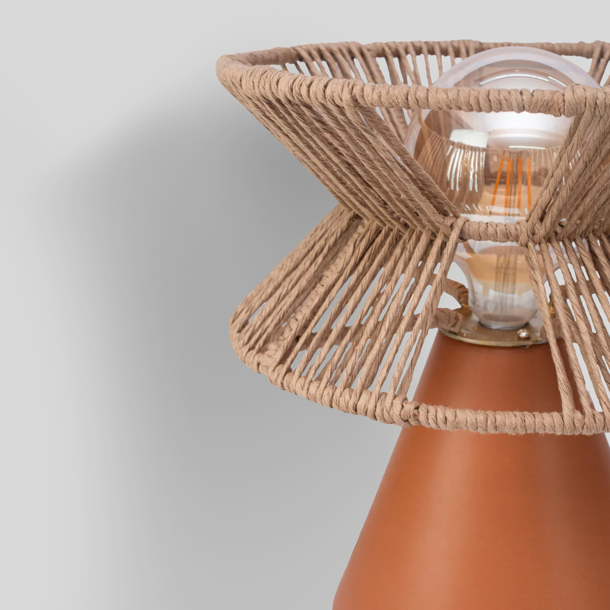 YOLIA - LÁMPARA DE MESA DE CERÁMICA Y CORDÓN CRAFT