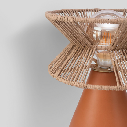 YOLIA - LÁMPARA DE MESA DE CERÁMICA Y CORDÓN CRAFT