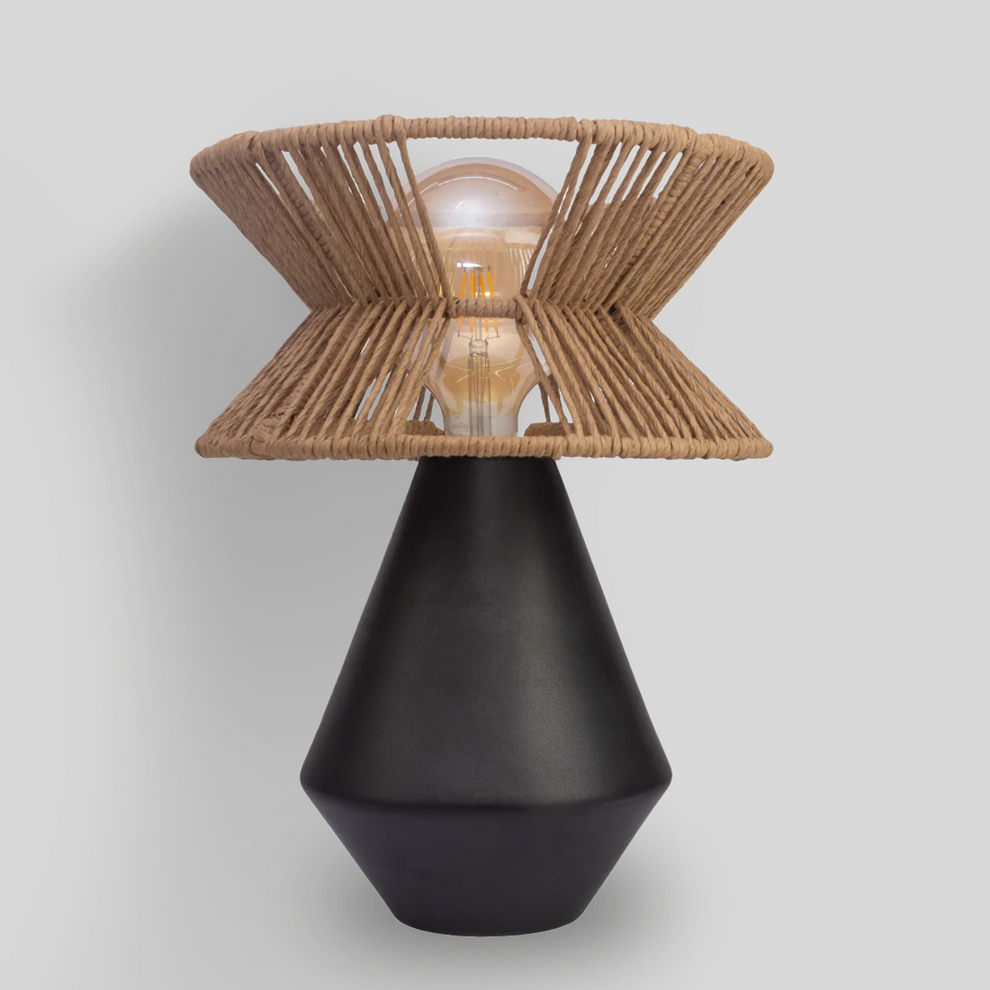 YOLIA - LÁMPARA DE MESA DE CERÁMICA Y CORDÓN CRAFT