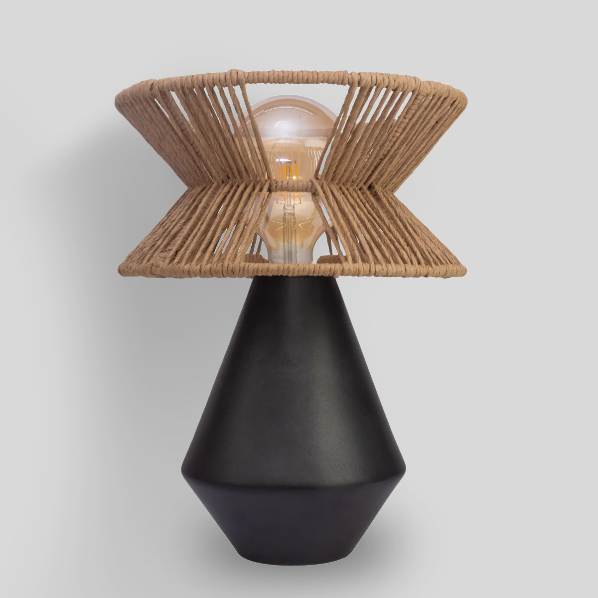 YOLIA - LÁMPARA DE MESA DE CERÁMICA Y CORDÓN CRAFT