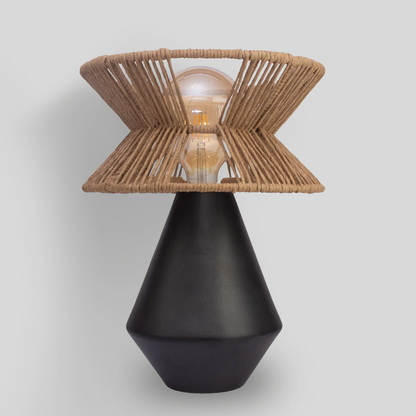 YOLIA - LÁMPARA DE MESA DE CERÁMICA Y CORDÓN CRAFT