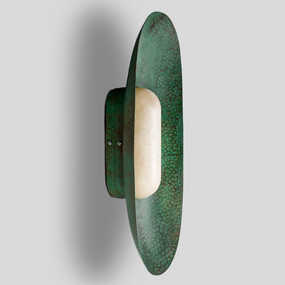 YUKU - LÁMPARA DE PARED DE  COBRE Y ÓNIX