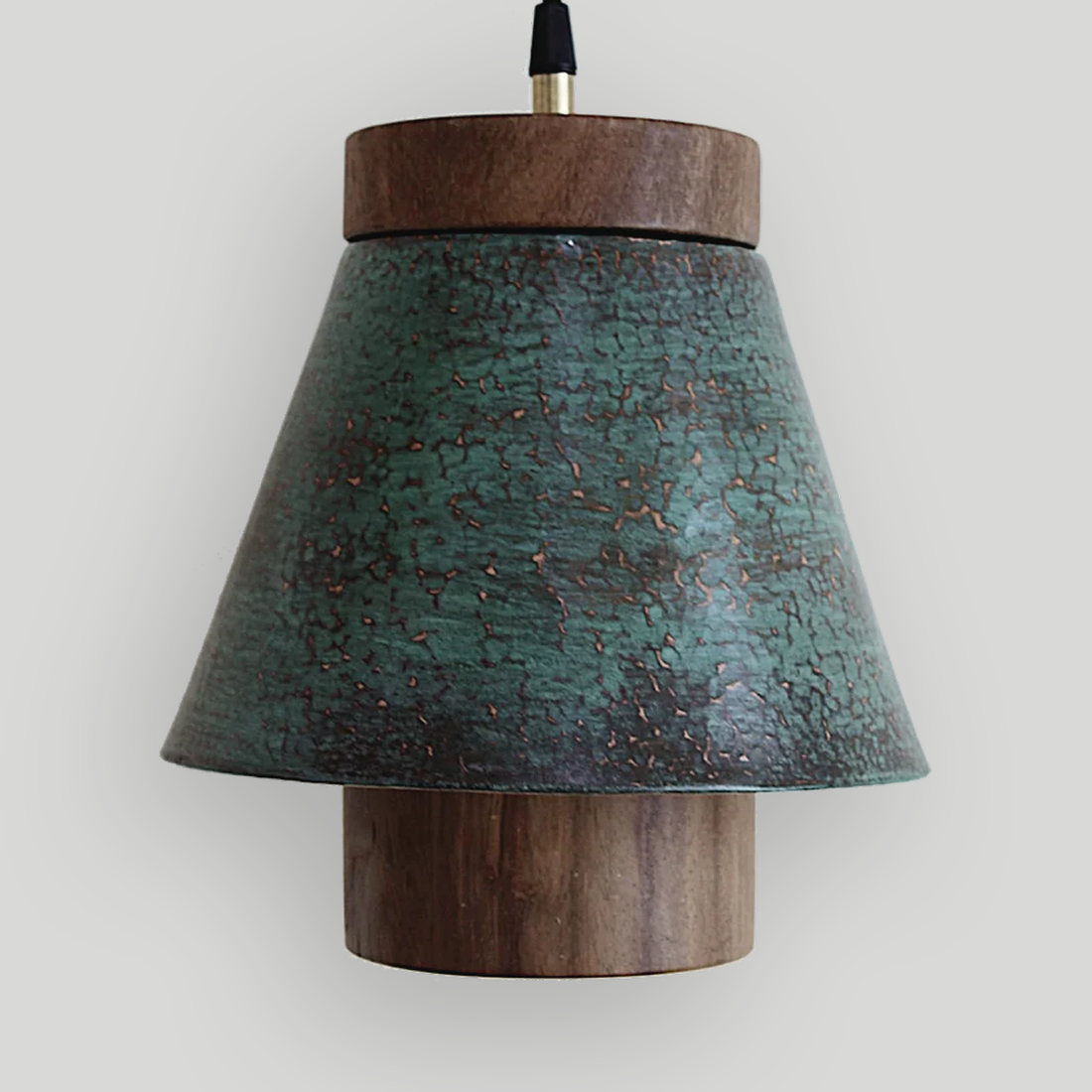 ZIRA - LÁMPARA COLGANTE DE COBRE Y PAROTA