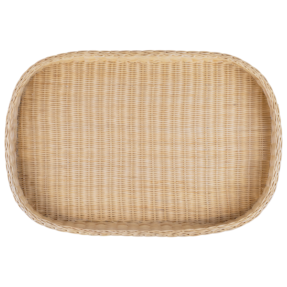 AKUMAL - BANDEJA FLOTANTE DE MIMBRE Y RATÁN