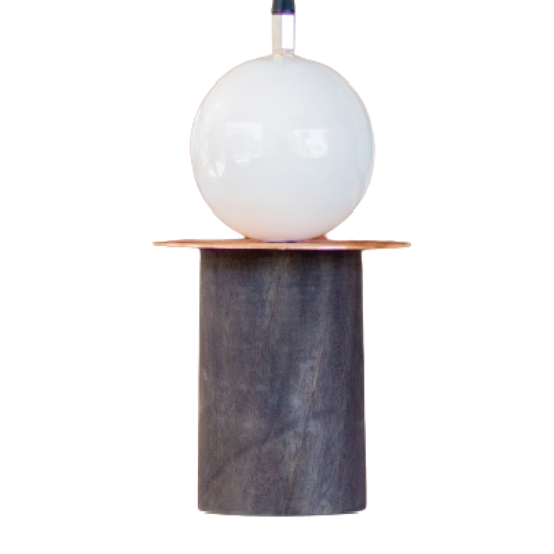 MEKUNI - LÁMPARA COLGANTE DE BARRO, COBRE Y PAROTA