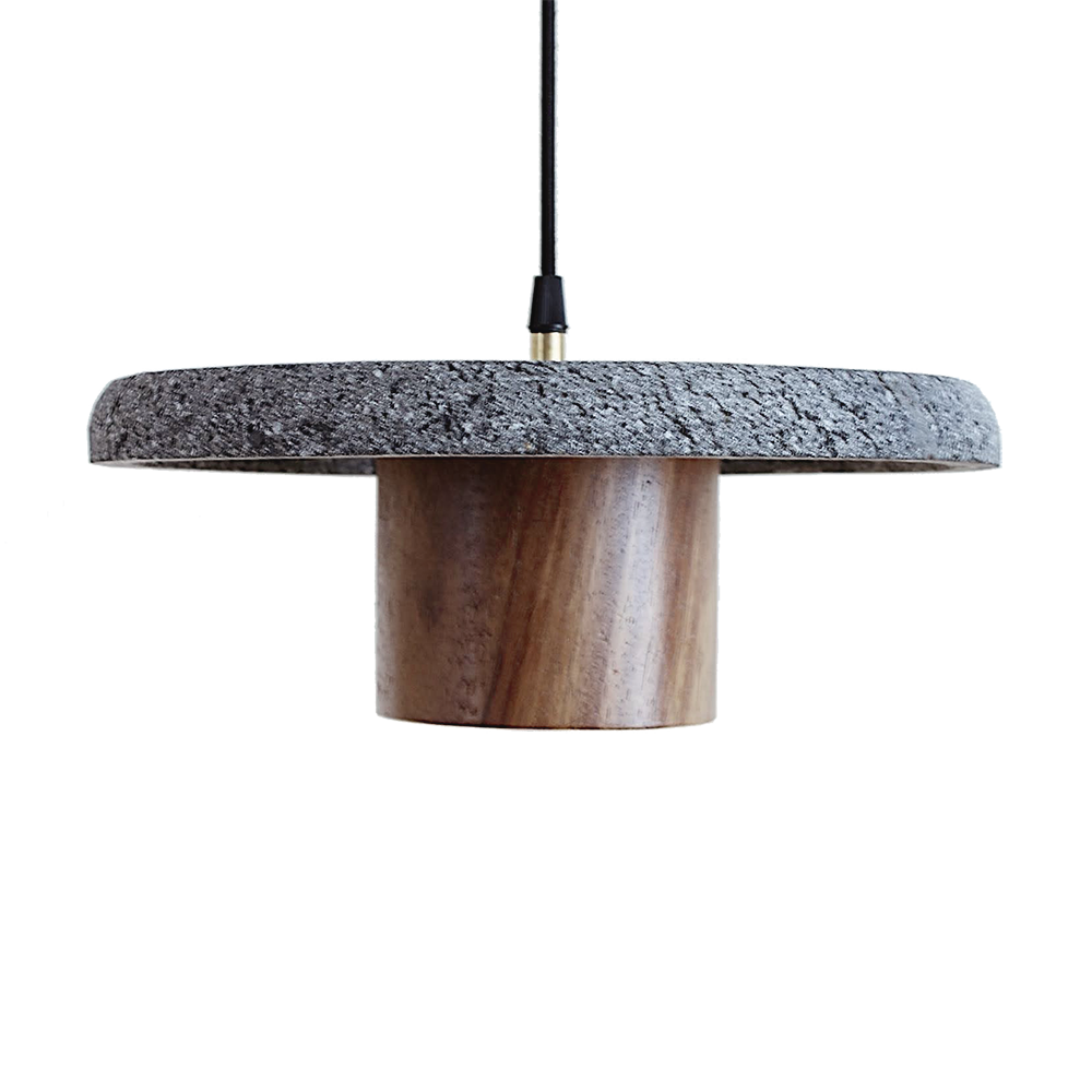 TACÁ - LÁMPARA COLGANTE DE BASALTO Y PAROTA