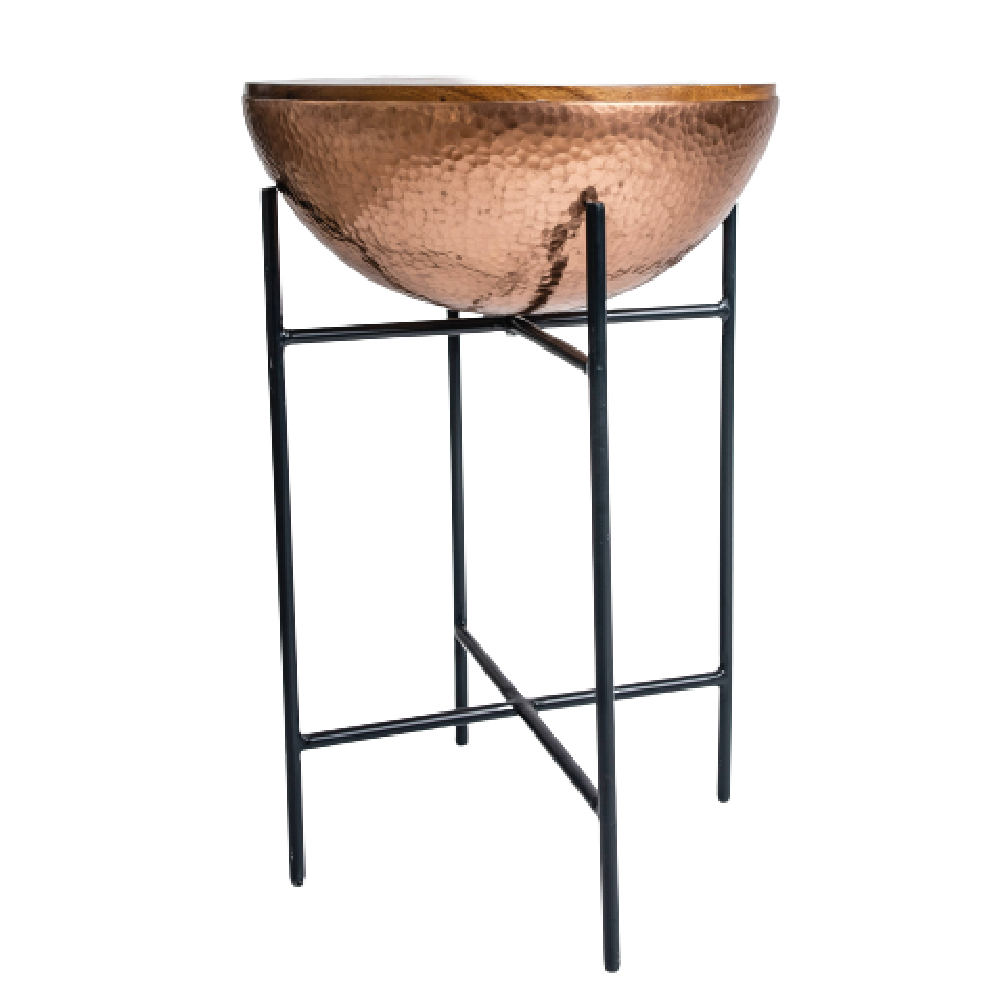 TZINTZU- MESA AUXILIAR DE PAROTA Y COBRE