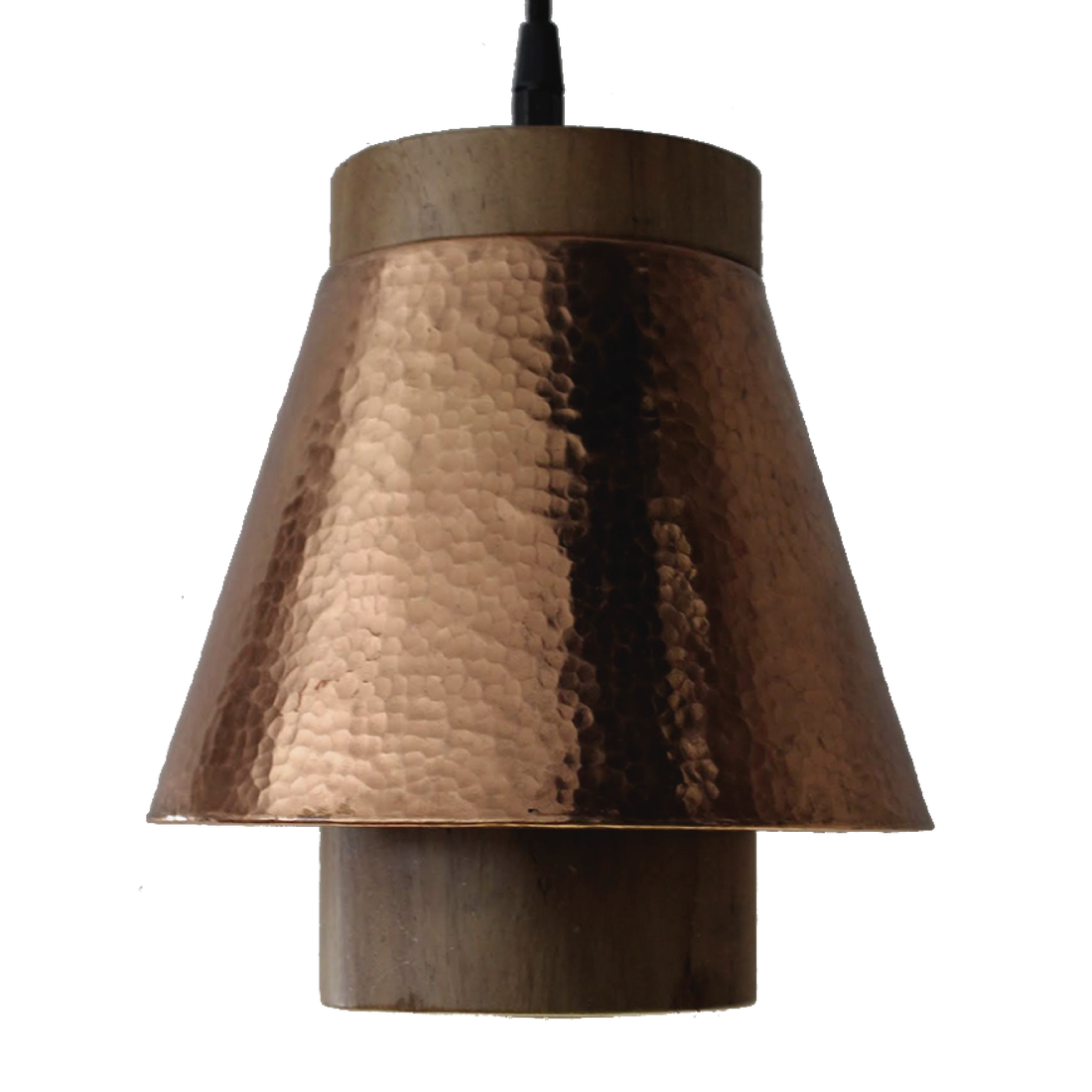 ZIRA - LÁMPARA COLGANTE DE COBRE Y PAROTA