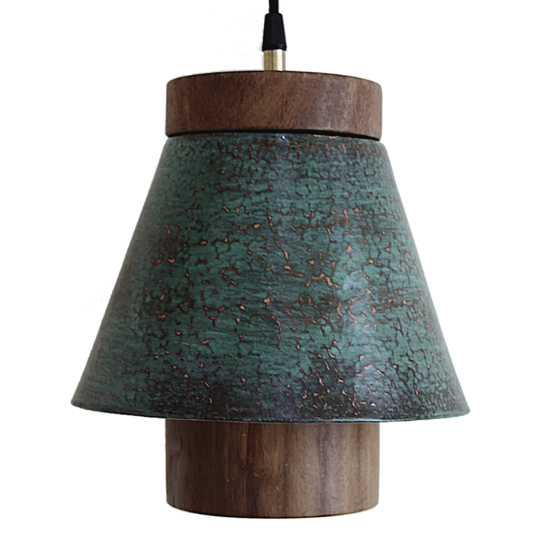 ZIRA - LÁMPARA COLGANTE DE COBRE Y PAROTA