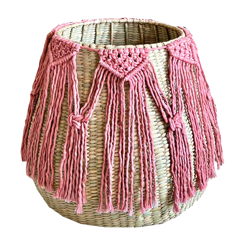 PUREPECHA I - CESTO DE CHUSPATA Y MACRAMÉ