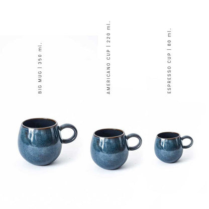 HAILEY - JUEGO DE TAZAS TIPO ESPRESSO DE CERÁMICA (80ML)